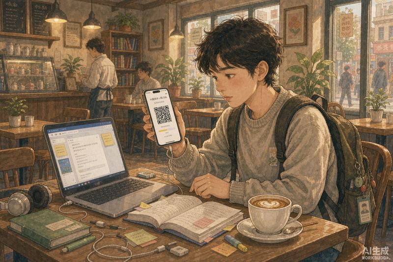 Student activating a Chinese eSIM on a phone