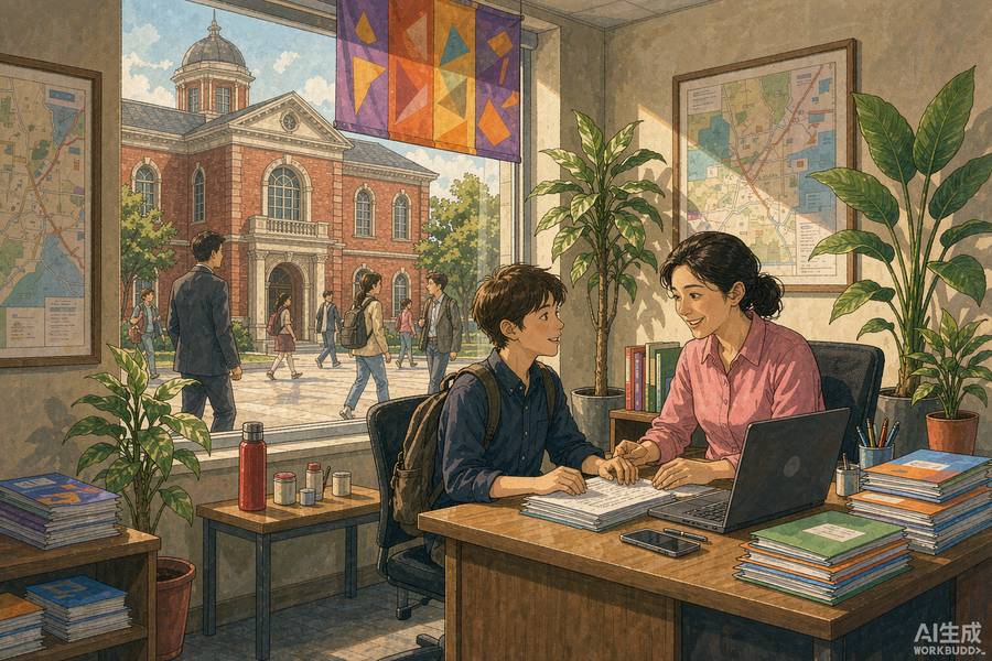 Chinese university international student office helping an applicant with documents