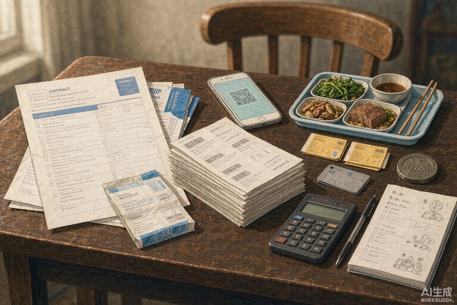 Cost of living in China - monthly student budget with rent contract, receipts and phone payment app