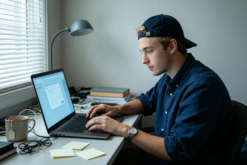 Student adding a Chinese input source on a laptop at a dormitory desk