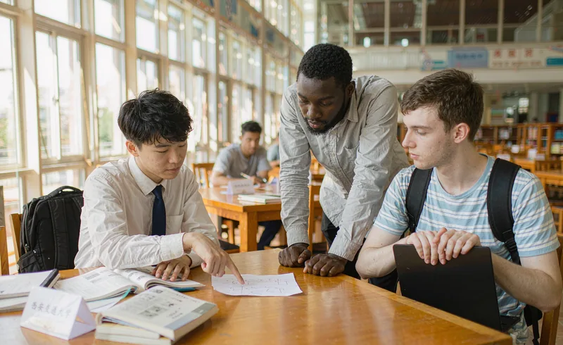 Study in China - international students on a Chinese university campus